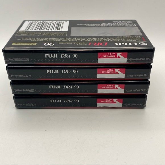 Lot of 4 FUJI Blank Audio Cassette Tapes DR-I 90 Minute Type I Normal Bias New - Picture 3 of 4